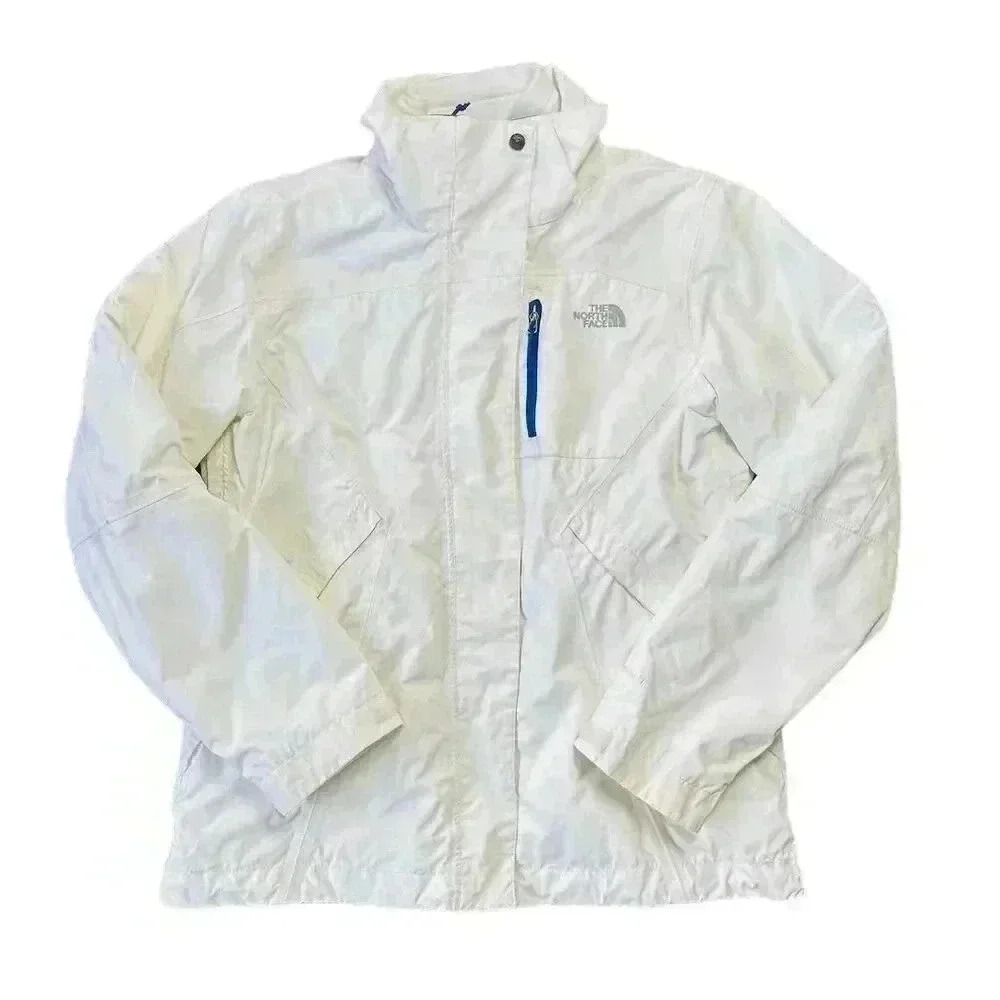 The North Face Women's M White Hooded Winter Jacket Primaloft Insulated